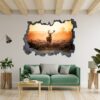 Deer Wall Sticker - Self Adhesive Wall Decal, Animal Wall Decal, Living Room Wall Sticker, Removable Vinyl, Wall Decor