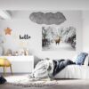 Deer Vinyl Decal - Self Adhesive Wall Decal, Animal Wall Decal, Living Room Wall Sticker, Removable Vinyl