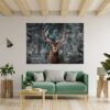 Wall Art Deer - Self-Adhesive Wall Decal, Animal Wall Decal, Bedroom Wall Sticker, Removable Vinyl, Wall Decoration