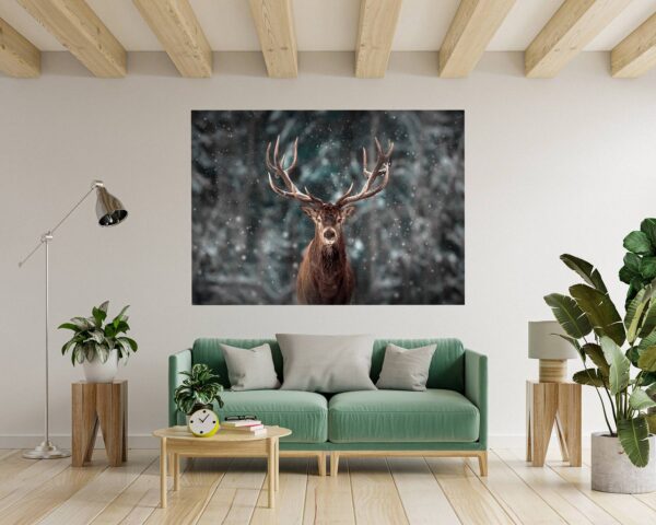 Wall Art Deer - Self-Adhesive Wall Decal, Animal Wall Decal, Bedroom Wall Sticker, Removable Vinyl, Wall Decoration