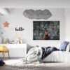 Wall Art Deer - Self-Adhesive Wall Decal, Animal Wall Decal, Bedroom Wall Sticker, Removable Vinyl, Wall Decoration