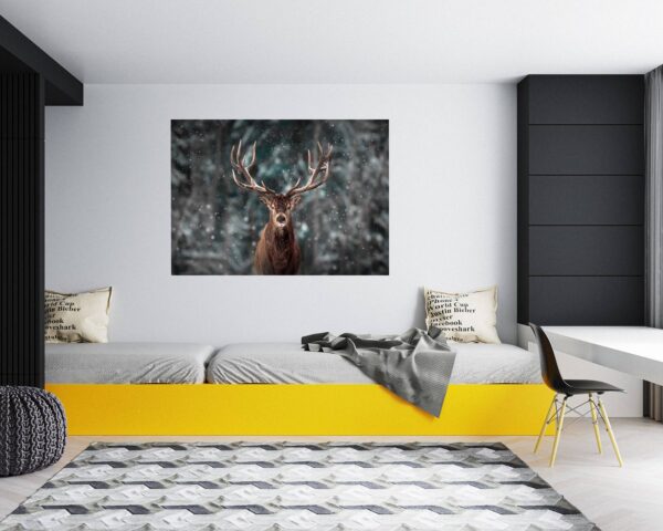 Wall Art Deer - Self-Adhesive Wall Decal, Animal Wall Decal, Bedroom Wall Sticker, Removable Vinyl, Wall Decoration