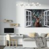 Wall Art Deer - Self-Adhesive Wall Decal, Animal Wall Decal, Bedroom Wall Sticker, Removable Vinyl, Wall Decoration