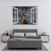 Wall Art Deer - Self-Adhesive Wall Decal, Animal Wall Decal, Bedroom Wall Sticker, Removable Vinyl, Wall Decoration