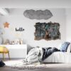 Wall Art Deer - Self-Adhesive Wall Decal, Animal Wall Decal, Bedroom Wall Sticker, Removable Vinyl, Wall Decoration