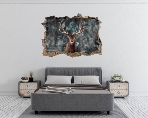 Wall Art Deer - Self-Adhesive Wall Decal, Animal Wall Decal, Bedroom Wall Sticker, Removable Vinyl, Wall Decoration