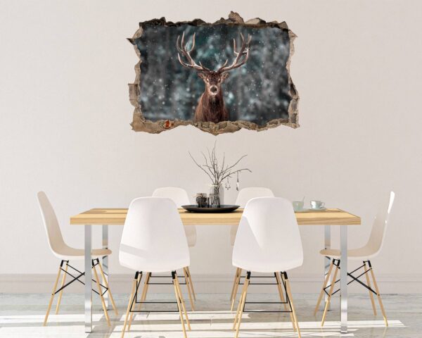 Wall Art Deer - Self-Adhesive Wall Decal, Animal Wall Decal, Bedroom Wall Sticker, Removable Vinyl, Wall Decoration