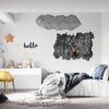 Wall Art Deer - Self-Adhesive Wall Decal, Animal Wall Decal, Bedroom Wall Sticker, Removable Vinyl, Wall Decoration