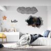 Bear Wall Art - Self Adhesive Wall Decal, Animal Wall Decal, Bedroom Wall Sticker, Removable Vinyl, Wall Decoration