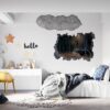 Bear Wall Art - Self Adhesive Wall Decal, Animal Wall Decal, Bedroom Wall Sticker, Removable Vinyl, Wall Decoration