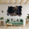 Bear Wall Art - Self Adhesive Wall Decal, Animal Wall Decal, Bedroom Wall Sticker, Removable Vinyl, Wall Decoration