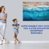 Tropical Sandy Beach 3D Window Effect Peel and Stick Wall Sticker Art Wall Decal Mural