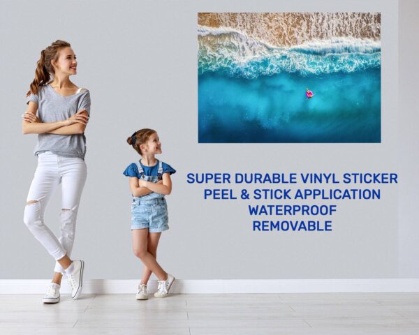 Tropical Sandy Beach 3D Window Effect Peel and Stick Wall Sticker Art Wall Decal Mural