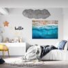 Tropical Sandy Beach 3D Window Effect Peel and Stick Wall Sticker Art Wall Decal Mural