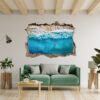 Tropical Sandy Beach 3D Window Effect Peel and Stick Wall Sticker Art Wall Decal Mural