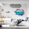 Tropical Sandy Beach 3D Window Effect Peel and Stick Wall Sticker Art Wall Decal Mural