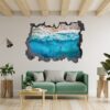 Tropical Sandy Beach 3D Window Effect Peel and Stick Wall Sticker Art Wall Decal Mural