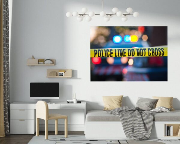 Police Wall Decor - Self Adhesive Wall Sticker, Vinyl Wall Sticker, Vinyl Print, Wall Decor Home, Bedroom Wall Sticker, Removable Wall Sticker , Easy to Apply