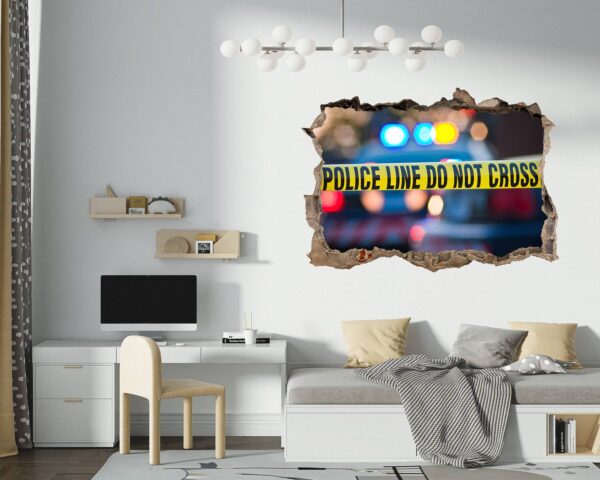 Police Wall Decor - Self Adhesive Wall Sticker, Vinyl Wall Sticker, Vinyl Print, Wall Decor Home, Bedroom Wall Sticker, Removable Wall Sticker , Easy to Apply