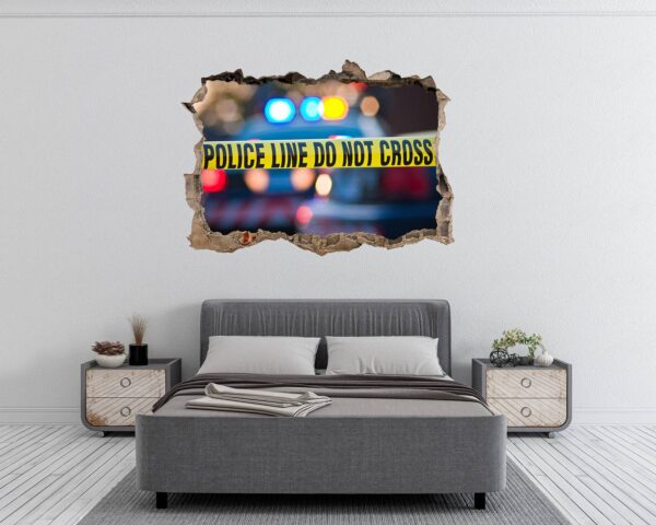 Police Wall Decor - Self Adhesive Wall Sticker, Vinyl Wall Sticker, Vinyl Print, Wall Decor Home, Bedroom Wall Sticker, Removable Wall Sticker , Easy to Apply