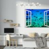 Underwater Life Wall Decal - Peel and Stick Removable Wall Art - Printable Ocean Wall Art - Perfect for Bedroom and Living Room Wall Decoration