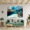 Underwater Life Wall Sticker - Peel and Stick Removable Wall Art - Printable Ocean Wall Art - Perfect for Bedroom and Living Room Wall Decoration