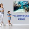 Underwater Life Wall Sticker - Peel and Stick Removable Wall Art - Printable Ocean Wall Art - Perfect for Bedroom and Living Room Wall Decoration