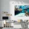 Underwater Life Wall Sticker - Peel and Stick Removable Wall Art - Printable Ocean Wall Art - Perfect for Bedroom and Living Room Wall Decoration