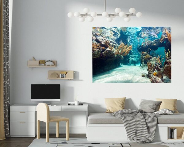 Underwater Life Wall Sticker - Peel and Stick Removable Wall Art - Printable Ocean Wall Art - Perfect for Bedroom and Living Room Wall Decoration