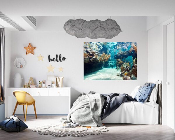 Underwater Life Wall Sticker - Peel and Stick Removable Wall Art - Printable Ocean Wall Art - Perfect for Bedroom and Living Room Wall Decoration