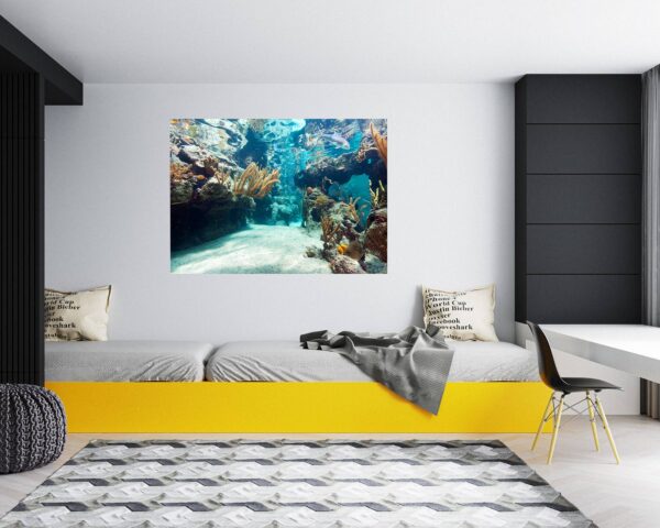 Underwater Life Wall Sticker - Peel and Stick Removable Wall Art - Printable Ocean Wall Art - Perfect for Bedroom and Living Room Wall Decoration