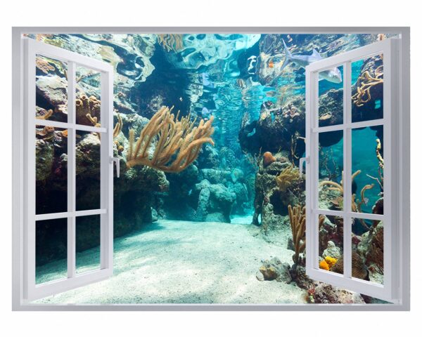 Underwater Life Wall Sticker - Peel and Stick Removable Wall Art - Printable Ocean Wall Art - Perfect for Bedroom and Living Room Wall Decoration