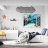 Underwater Life Wall Sticker - Peel and Stick Removable Wall Art - Printable Ocean Wall Art - Perfect for Bedroom and Living Room Wall Decoration