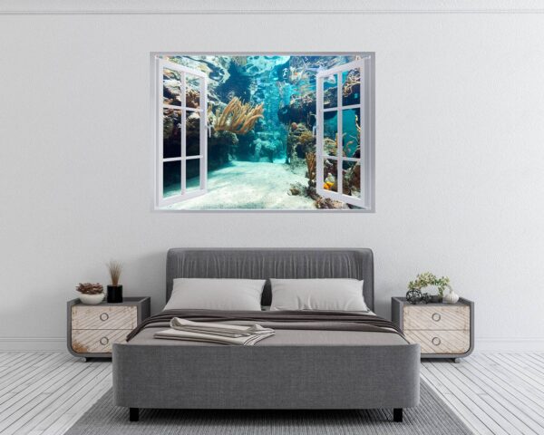 Underwater Life Wall Sticker - Peel and Stick Removable Wall Art - Printable Ocean Wall Art - Perfect for Bedroom and Living Room Wall Decoration