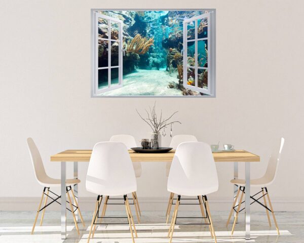 Underwater Life Wall Sticker - Peel and Stick Removable Wall Art - Printable Ocean Wall Art - Perfect for Bedroom and Living Room Wall Decoration