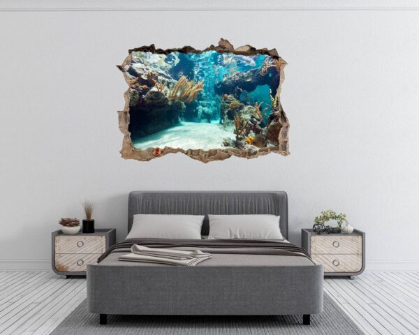 Underwater Life Wall Sticker - Peel and Stick Removable Wall Art - Printable Ocean Wall Art - Perfect for Bedroom and Living Room Wall Decoration