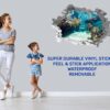 Underwater Life Wall Sticker - Peel and Stick Removable Wall Art - Printable Ocean Wall Art - Perfect for Bedroom and Living Room Wall Decoration