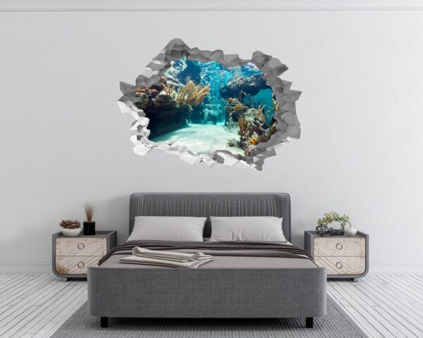 Underwater Life Wall Sticker - Peel and Stick Removable Wall Art - Printable Ocean Wall Art - Perfect for Bedroom and Living Room Wall Decoration