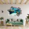 Underwater Life Wall Sticker - Peel and Stick Removable Wall Art - Printable Ocean Wall Art - Perfect for Bedroom and Living Room Wall Decoration