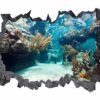 Underwater Life Wall Sticker - Peel and Stick Removable Wall Art - Printable Ocean Wall Art - Perfect for Bedroom and Living Room Wall Decoration