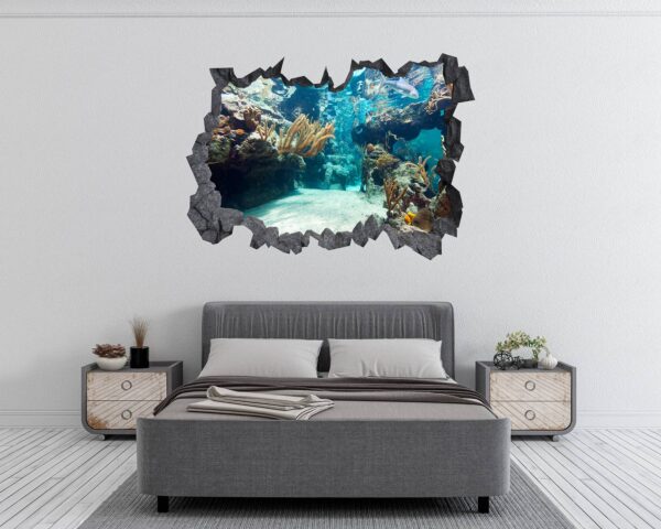 Underwater Life Wall Sticker - Peel and Stick Removable Wall Art - Printable Ocean Wall Art - Perfect for Bedroom and Living Room Wall Decoration