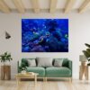 Coral Reef Wall Art - Printable Wall Art - Bedroom Wall Decoration - Vibrant Design - Self-Adhesive Vinyl Sticker