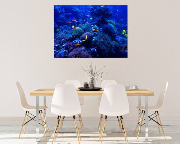 Coral Reef Wall Art - Printable Wall Art - Bedroom Wall Decoration - Vibrant Design - Self-Adhesive Vinyl Sticker