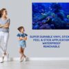 Coral Reef Wall Art - Printable Wall Art - Bedroom Wall Decoration - Vibrant Design - Self-Adhesive Vinyl Sticker