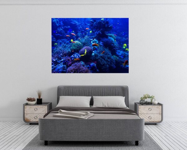 Coral Reef Wall Art - Printable Wall Art - Bedroom Wall Decoration - Vibrant Design - Self-Adhesive Vinyl Sticker