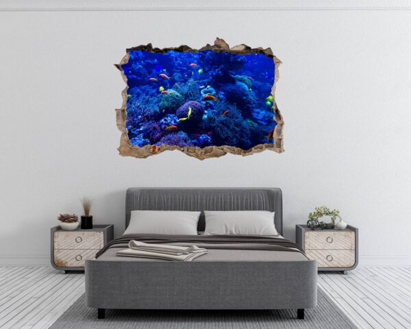 Coral Reef Wall Art - Printable Wall Art - Bedroom Wall Decoration - Vibrant Design - Self-Adhesive Vinyl Sticker