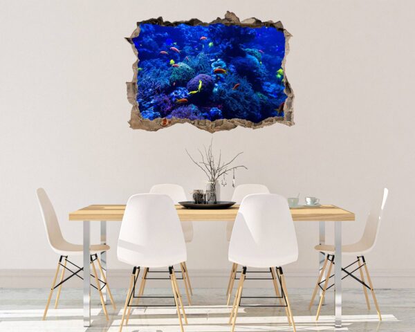 Coral Reef Wall Art - Printable Wall Art - Bedroom Wall Decoration - Vibrant Design - Self-Adhesive Vinyl Sticker