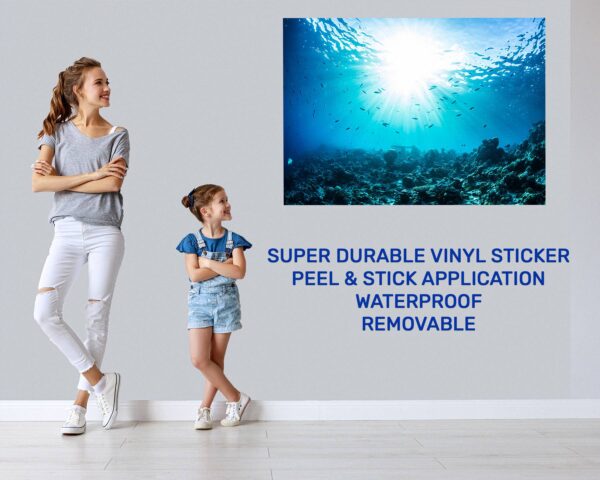 Sunken Treasure Wall Sticker Decal - Underwater Escape Art Mural - Playful Design - Bedroom Wall Décor