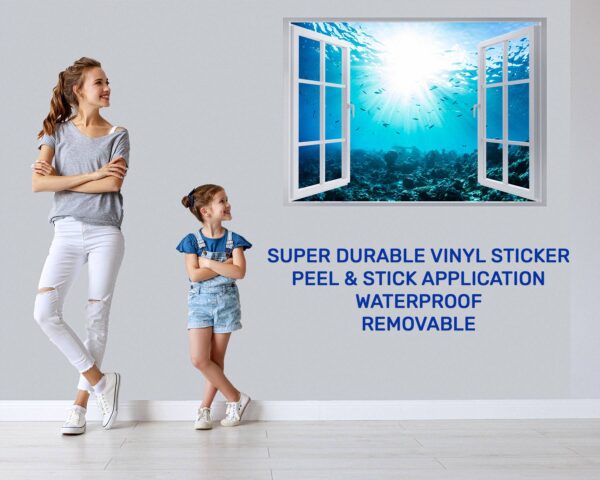 Sunken Treasure Wall Sticker Decal - Underwater Escape Art Mural - Playful Design - Bedroom Wall Décor