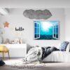 Sunken Treasure Wall Sticker Decal - Underwater Escape Art Mural - Playful Design - Bedroom Wall Décor